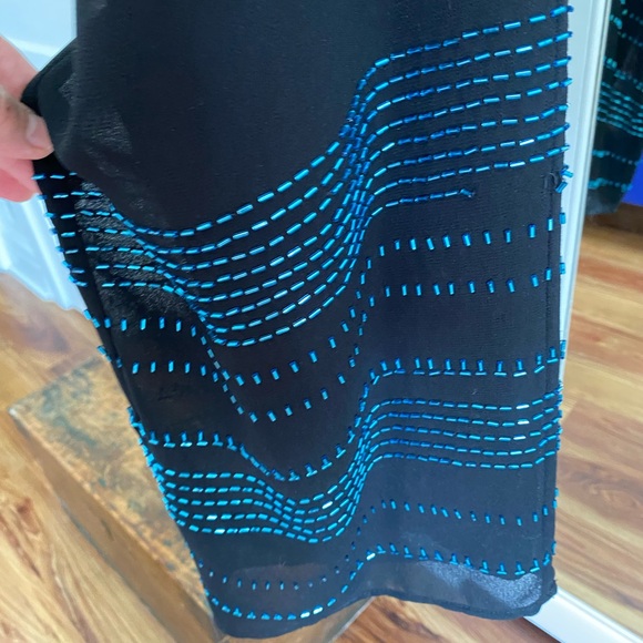 Nylon Beaded Lined Sleeveless Pants Suit - Picture 10 of 11